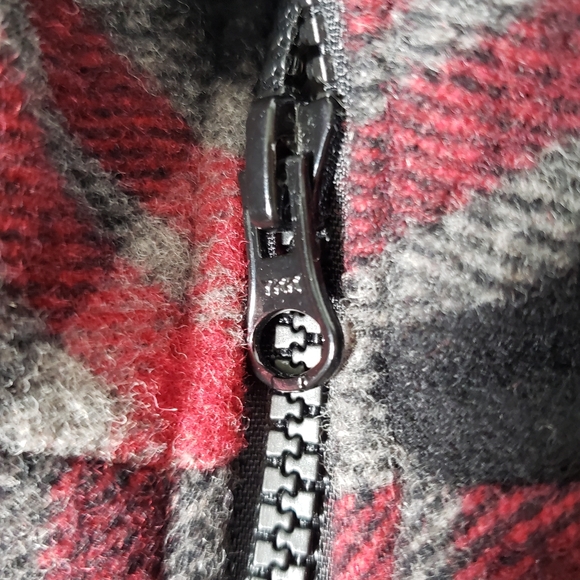 Vintage Woolrich Plaid Vest Buffalo Check Wool Blnd Faux Fur Gorp Outdoor Camp - Picture 10 of 12